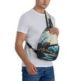 thumbnail image 7 of Sling Bag for Men, Iceberg Bald Eagle Fanny Pack Crossbody Bags Shoulder Chest Bag, Small Gym Bag Anti Theft Crossbody Backpack Daypack for Travel Sports Running Hiking, 7 of 7