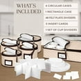 thumbnail image 3 of China Storage Containers 5-Piece Set Moving Boxes for Dinnerware, Glasses, Plates, Mugs and Saucers Sturdy Quilted Microfiber Dish Organizer with Dividers for Seasonal Storage - Holds Set of 12, 3 of 7