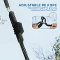 thumbnail image 4 of Qaba Saucer Swing for Kids Adjustable Height 58" x 30", Blue, 4 of 8