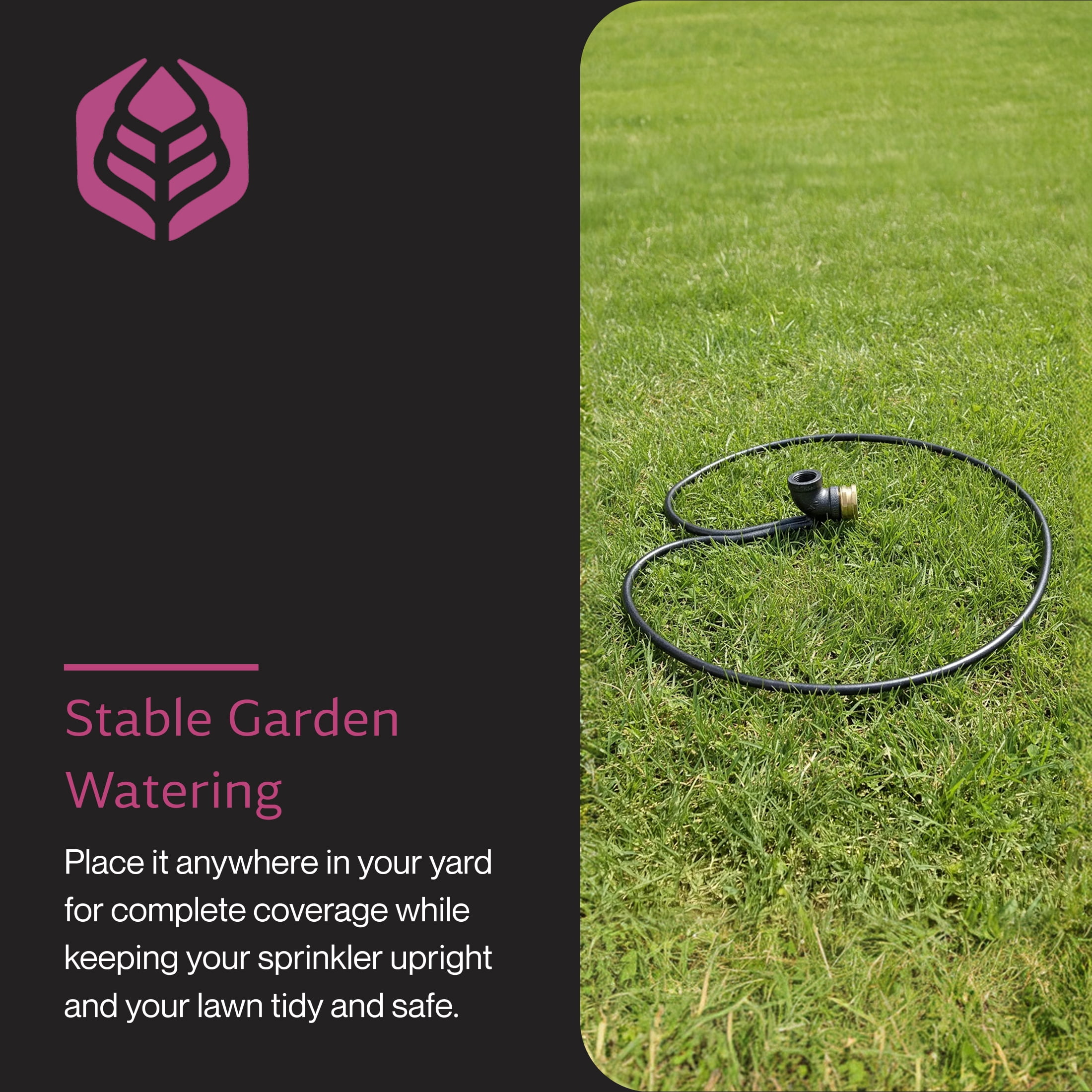 Yard Butler RB-13 1/2-Inch Lawn Sprinkler Stand, Adjustable Metal Ring Base Sprinklers for Yard, Easy Base Stand for Garden Sprinklers for Large Areas