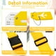 thumbnail image 3 of Juego de correas y etiquetas para equipaje, 8 unidades, aprobado por la TSA, color amarillo, 3 of 7