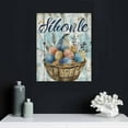 thumbnail image 5 of Nawypu  Vintage Easter Wall Art Blue Eggs in Retro Brown Cup Canvas Wall Art Rustic Flower Grey Farmhouse Vertical Wood Framed Prints Wall Decor for Bathroom Living Room Bedroom Kitchen Office,, 5 of 5