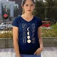 thumbnail image 4 of Moon Child Women's V-Neck T-shirt Astrology Lunar Cycle Phases Astronomy Mystical Spiritual Zodiac Sign June July Luna Tee, 4 of 7