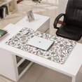 thumbnail image 3 of Long Mouse Pads for Desk,White Pioneer Flower and Paisley Pattern Desk Mats on Top Of Desks, Desk Mouse Pad Extra Large with 3mm Non-Slip Base and Stitched Edge for Gaming,Office,Work,Home 31.5"x15.7", 3 of 6