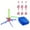 Blue, variant on STPToys Toys for 3  Years Old,Rocket Launcher Toys 8 Multi-Color Foam Rockets & Adjustable Launch Stand Fun Outdoor Stomp High Flying Toy Birthday Party Favors