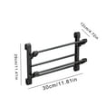 thumbnail image 3 of Zapatero de pared, organizador de zapatos para puerta de baño (sin perforaciones), estructura metálica, diseño de 2 niveles, plegable, ideal para dormitorio, baño y entrada.,Wsvlmg, 3 of 7