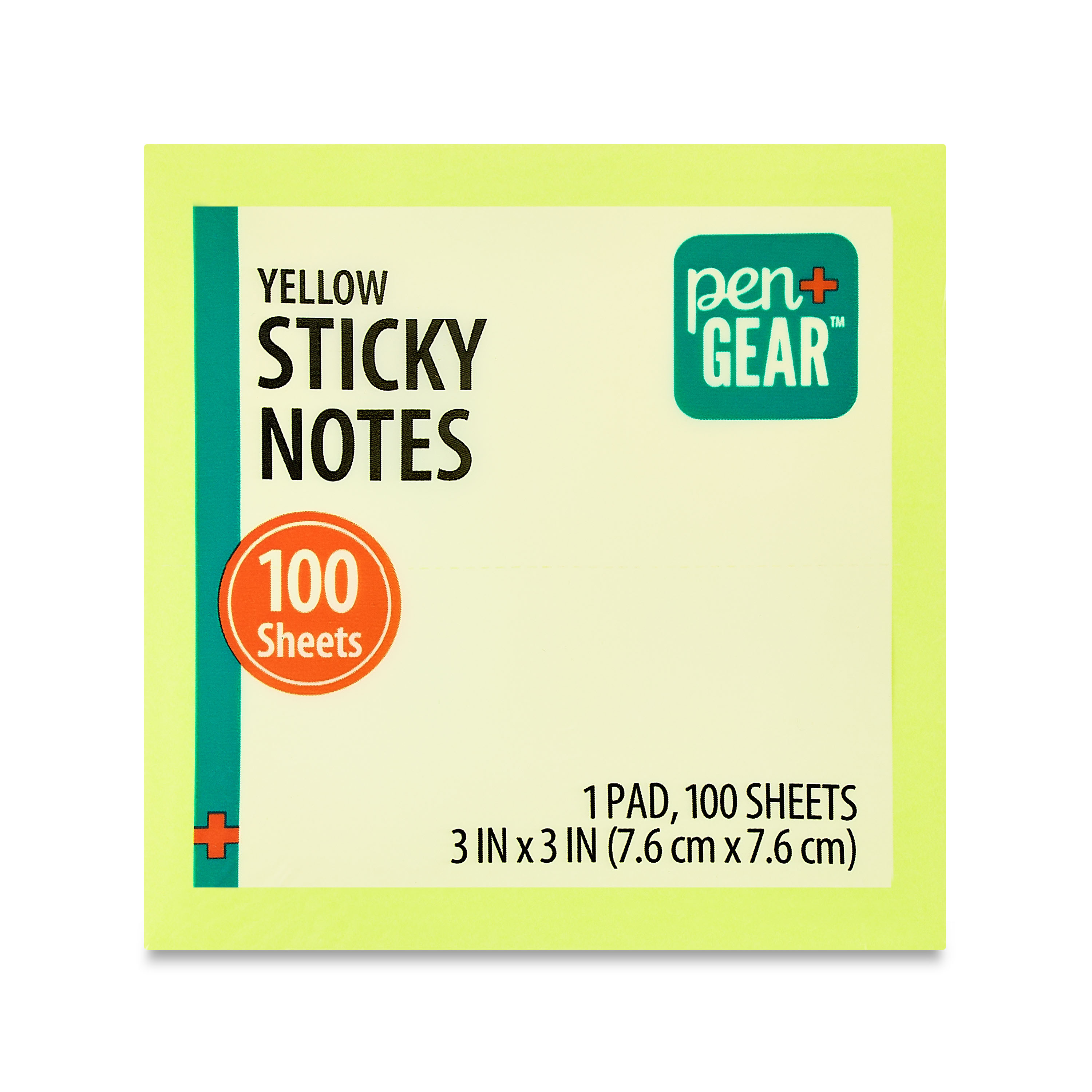 Pen+Gear 3-Inch by 3-Inch Sustainable Yellow Sticky Notes, 100 Sheets