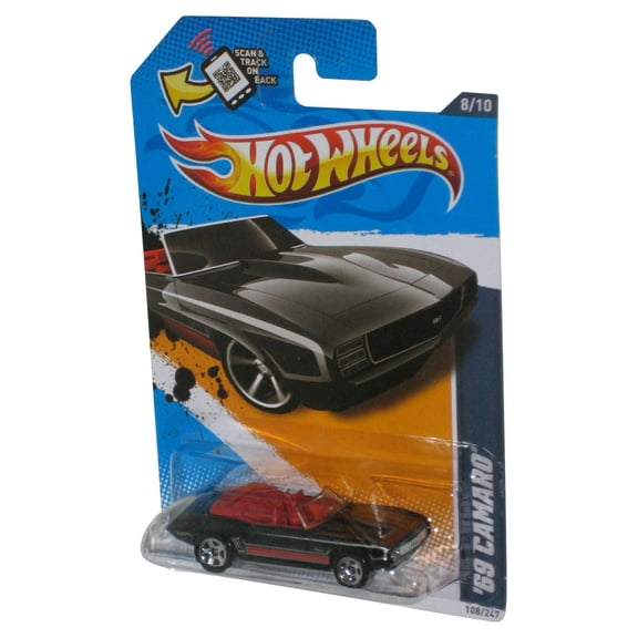 Hot Wheels Muscle Mania GM '12 (2011) Black '69 Camaro Toy Car 108/247