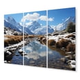 thumbnail image 2 of Designart "France French Alps I" Landscapes Metal Wall Decor Set, 2 of 5