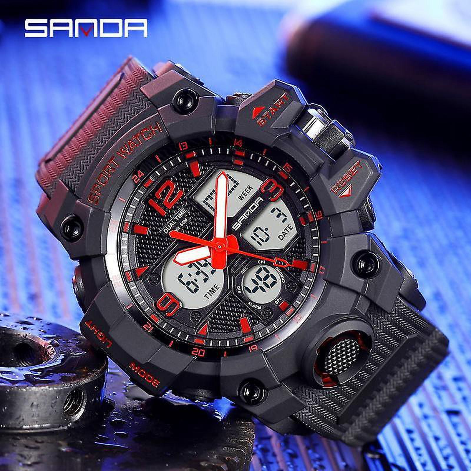 Men Sports Watches G Style Black Wrist Watch Sanda Led Digital 50m Waterproof Watch For S Shock Male Clock Relogio Masculino