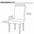 thumbnail image 6 of Enova Home 4 Pcs Rhombus Jacquard Stretchy Universal Dining Chair Slipcovers (Ivory), 6 of 6