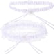thumbnail image 5 of Minnieouse 2 pack/lote Liga de boda cómoda con aplicación amplia anillo para pierna lazo para pierna nupcial diario Accesorios de disfraces Rosa melocotón, 5 of 6