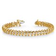 thumbnail image 3 of Primal Gold 14 Karat Two-Tone Gold VS Diamond Tennis Bracelet, 3 of 5