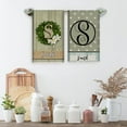 thumbnail image 3 of Custom Kitchen Towel, Green Wreath Personalized Dish Towels Tea Towel | Family Name Hand Towel | Kitchen Decor | Housewarming Gift Monogram Dishcloth Wedding Gift (Floral 12), 3 of 6