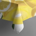 thumbnail image 5 of Yellow Lemon Fruit Slices White Pattern Square Tablecloth,Waterproof Square Table Cover,Wipeable Spillproof Washable Table Cover for Home Kitchen Party Decor 60"x60"(152x152cm), 5 of 6