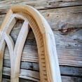 thumbnail image 6 of 37" X 12" Farmhouse Wooden Wall Window Arches -Rustic Cathedral Wood Window- Dandelion, 6 of 12