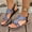 Blue, variant on Women's Rhinestone Embellished Gladiator Sandals, Bohemian Open-Toe Flat Shoes with Elastic Ankle Strap for Summer, Beach, and Casual Wear