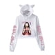 thumbnail image 3 of Sudadera con capucha para mujer y niña, jersey de manga larga con orejas de gato, Tops cortos de Anime Harajuku, Kamado Nezuko, nueva moda, 3 of 5