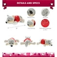 thumbnail image 2 of DolliBu I LOVE YOU Plush Lying Gray Wolf – Cute Stuffed Animal with Red Shirt for Valentine, Anniversary, Romantic Date, Boyfriend, or Girlfriend Gift – 9 Inches, 2 of 6
