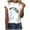 Black-A, variant on Fashion Women Short Sleeve T-Shirt Feather Print Casual Top Comfortable Blouse