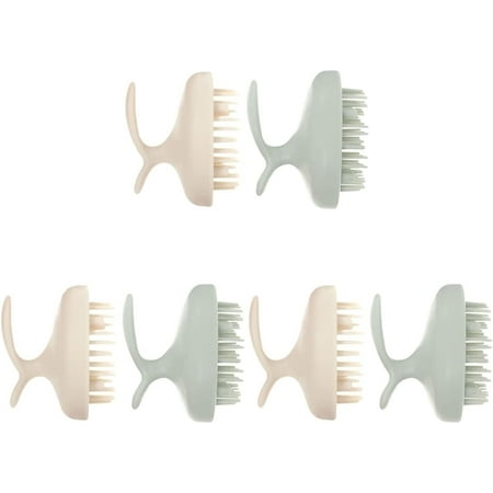 Cleaning Tools 6 pcs Kids Brushes Silicone Care Scrubber Massage Scalp Head Wash Cleaner Brush Massager Adult Hair Shampoo Manual Bristles for Washing and Scalp Massager