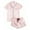 Pink, variant on HUJlwoi Satin Lounge Sets for Women Stripe Pj Sets Short Sleeve Pocket Sleepwear 2 Piece Button down Tops and Tied Shorts Basic Pajama Sets