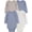 Blue/Gray/Ivory, variant on Baby Bodysuits, 4-Pack, Sizes Preemie-18 Months