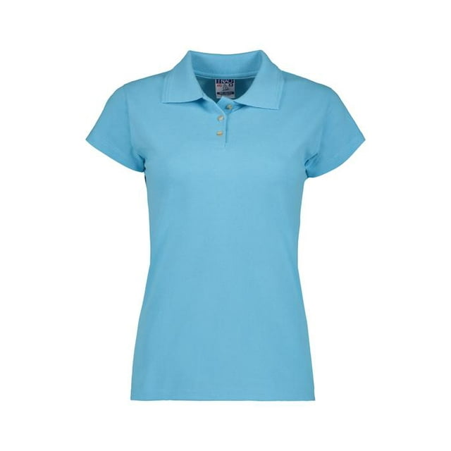 Playera Tipo Polo NAO Lady Piqué 100% Algodón Acua Talla Mediana