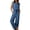 Blue, variant on Guluxicc Womens Jumpsuits Crewneck Lace Cap Sleeve Drawstring High Waist Wide Leg Casual Rompers with Pockets