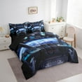 thumbnail image 3 of Erosebridal Outer Space Spacecraft Bedding Sets Twin Size,Galaxy Planet Comforter Sets with Sheets,Earth Print Bed in a Bag Twin Size For Men Women,Breathable Bedroom Decor Reversible,7-Piece, 3 of 6