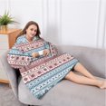 thumbnail image 5 of Oversized Wearable Blanket Hoodie,Christmas Folk Pattern Sherpa Blanket Hoodie with Super Pockets,Super Warm Fuzzy Pullover for Women & Men, 5 of 6