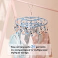 thumbnail image 3 of Clothes Drying Rack, Stainless Steel Laundry Drip Hanger with 24 Clips, Round Swivel Windproof Hook for Drying Towels, Bras, Socks, Lingerie, teen Clothing, Indoor And , 1 Drying Clip, 3 of 6