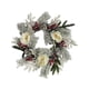 thumbnail image 1 of Corona navideña decorada con bayas rojas de flores de peonía realistas, decoración navideña para decoración de fiestas en interiores y exteriores, 1 of 6