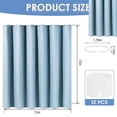 thumbnail image 2 of Dznils Waffle Shower Curtain with Hooks, Thick Weighted Fabric Bathroom Curtain, Moonlight Blue, 72" x 72", 2 of 8