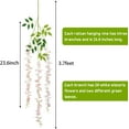 thumbnail image 2 of 18 Pack Wisteria Hanging Flowers 3.7 Feet Artificial Flowers Fake Wisteria Vine Hanging Garland Silk Flowers String for Wedding Party Home Greenery Wall Decor (White), 2 of 4
