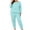 Blue, variant on Tnhcen Women's 2 Piece Print Pajama Set Soft Long Sleeves Lounge Sets Sleepwear Homewear Set XL-5XL