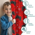 thumbnail image 3 of Blackout Kids Curtains,Black Controllers Games Symbols Red Pattern Childrens Insulated Curtains Set Of 2,Bedroom Essentials,Toddler Room Decor 42"x54", 3 of 5