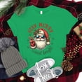 thumbnail image 4 of Funny Christmas Santa Claus Stay Merry And Bright Print T-Shirt Summer Letter Print T Shirt Women Men Short Sleeve Loose Shirts, 4 of 5