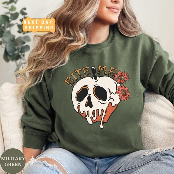 Bite Me season Sweatshirt, season Sweatshirt, Sweatshirt, Spooky Season Sweatshirt, season Sweatshirt All Size S-5Xl