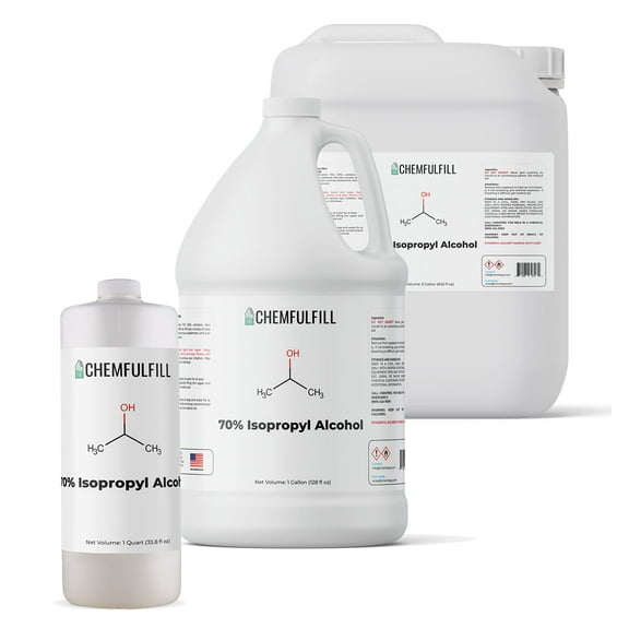 Chemfulfill Isopropyl Alcohol 70% - Concentrated IPA 70% (Gallon (4-Pack))