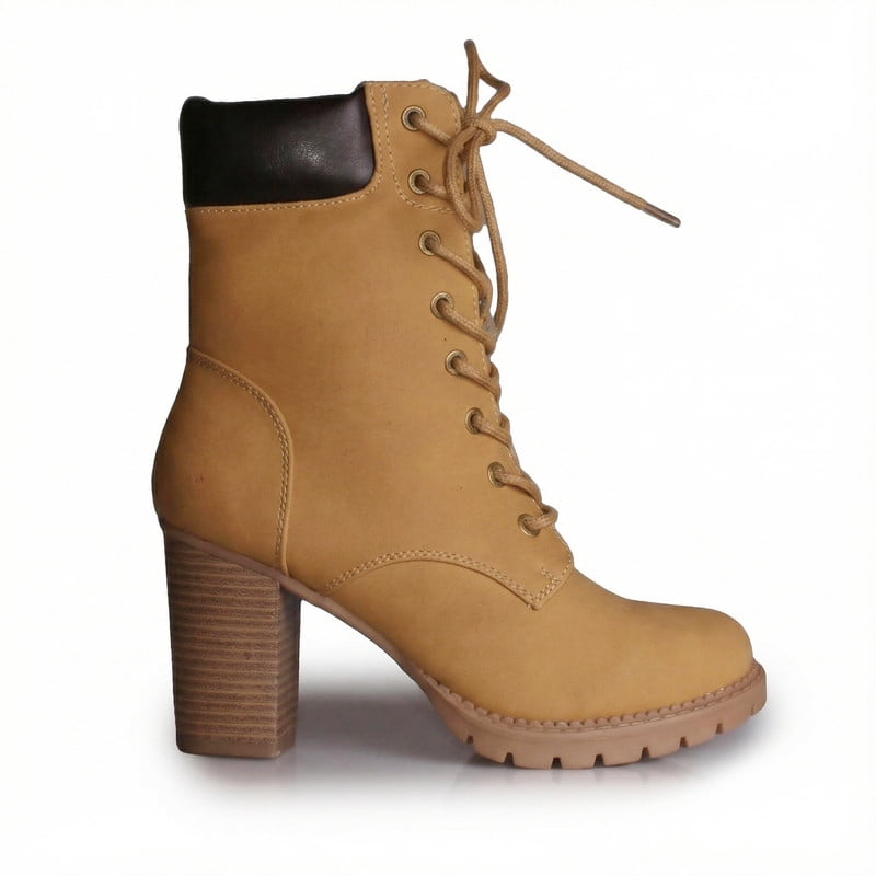 Women’s Block Heel Combat Ankle Boots