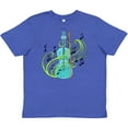 thumbnail image 3 of Inktastic Violin with Musical Notes and Swirls Youth T-Shirt, 3 of 5
