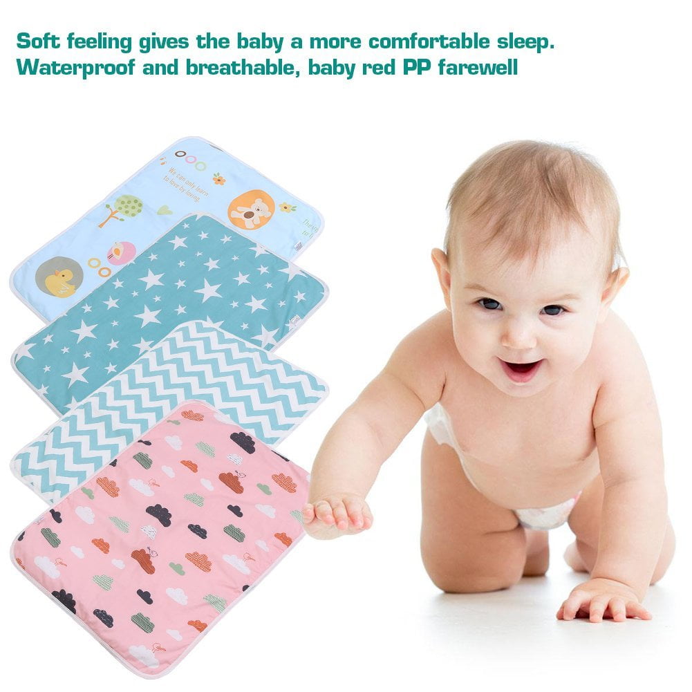 Waterproof Changing Diaper Pad Cotton Washable Baby Infant Urine Mat Nappy Bed