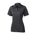 thumbnail image 3 of Sport Tek Adult Female Women Heather Short Sleeves Polo Grph He/Black Small, 3 of 4