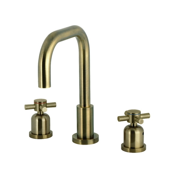 Kingston Brass FSC893DXAB Concord Widespread Bathroom Faucet with Brass Pop-Up, Antique Brass