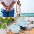 thumbnail image 5 of Uxcell Velvet Ring Box, 3 Slot Octagon Wedding Ring Display Holder Box Jewelry Ring Gift Box Light Blue, 5 of 7