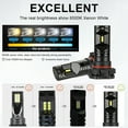thumbnail image 4 of 2x 6000K Super White 5202 H16 LED Fog Light Bulb For 2010-2013 Chevy Camaro 200W, 4 of 5