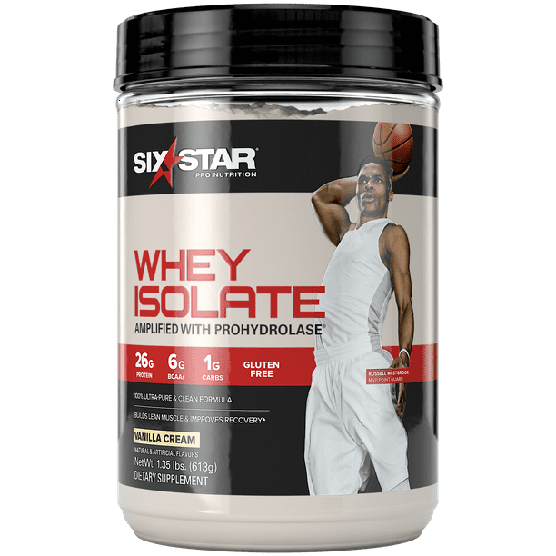 100 Whey Isolate Protein Powder, Vanilla Cream, 26g Protein, 1.4lbs, 22.4oz