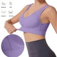 thumbnail image 5 of Plus Size Sports Bra for Women S-5X 3 Pack Pullover Wireless Bralettes Ladies Solid Multipack Breathable Support Athletic Underwear Bra, 5 of 6