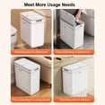 thumbnail image 2 of Joybos Wall Mounted Trash Can, Kitchen Compost Bin with Lid, 4 Gallon / 15.1 Liter Slim Plastic Trash Can, Small Garbage can, Hanging Waste Bin for Kitchen, Bathroom, Living Room, Bedroom, White, 2 of 11